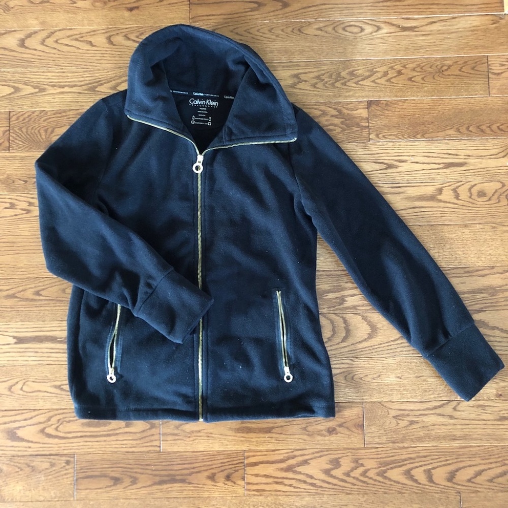 Black fleece jacket by Calvin Klein medium